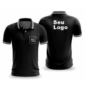 Camisa Polo Dry Fit Preto